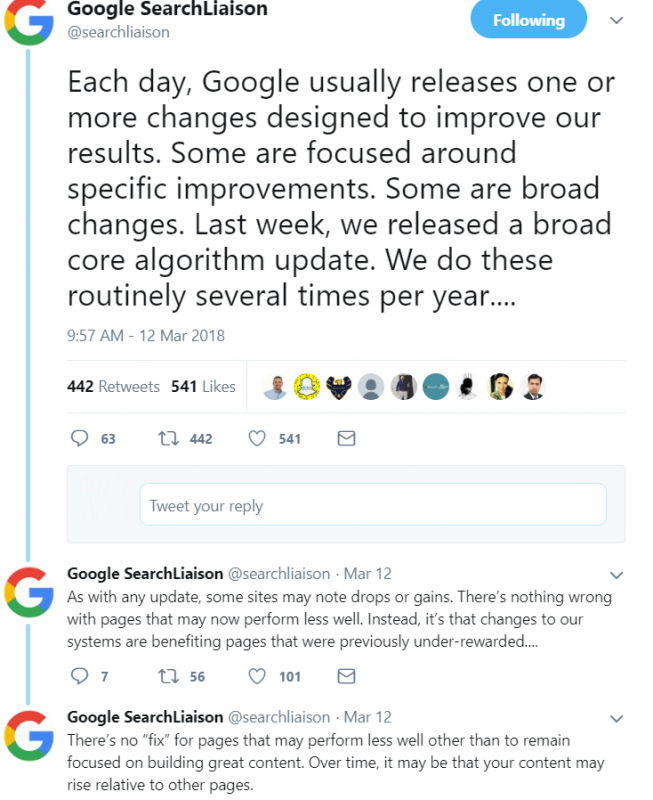 Google Algorithm Update August 2018